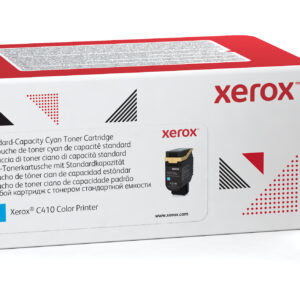 Xerox Genuine ® C410 Color Printer​/​VersaLink® C415 Color Multifunction Printer Cyan Standard capacity Toner Cartridge (2000 Pages) - 006R04678
